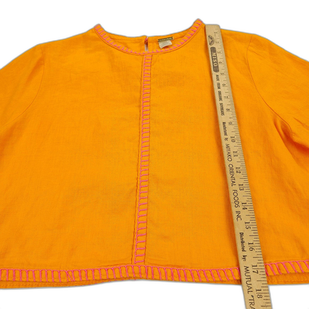 NWT Magaschoni 100% Linen Crop Top Skirt Set Co-Ord Resort Boho Quiet Luxury - Picture 4 of 13